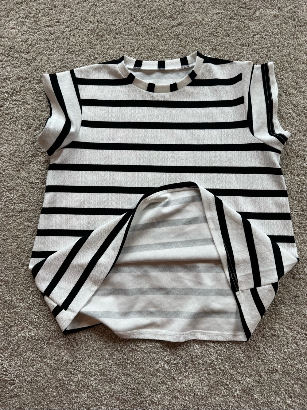 Maternity Top Bundle Large Dressy Maternity Shirts Black Striped & Solid Shirt - Picture 9 of 10